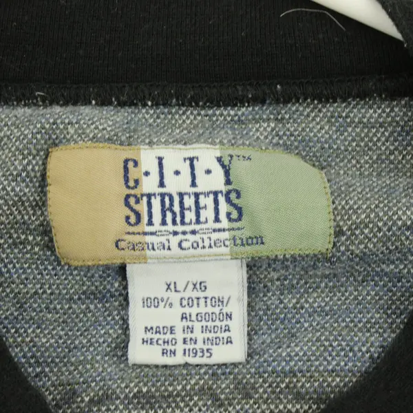 Vtg 90's City Streets Men's XL Multicolor Striped 100% Cotton Long Sleeve Shirt