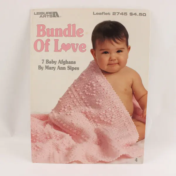 Lot of 3 Vintage Leisure Arts Baby Crochet Knit Leaflets 1990-1996