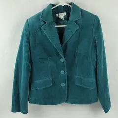 Dressbarn Women's S Turquoise Corduroy Blazer Jacket