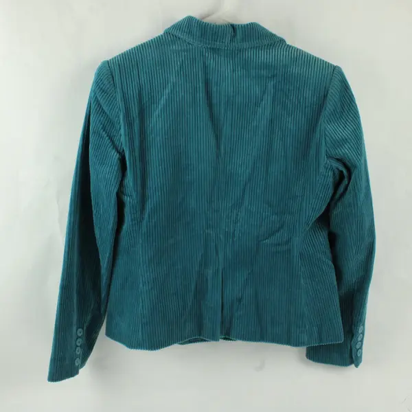 Dressbarn Women's S Turquoise Corduroy Blazer Jacket