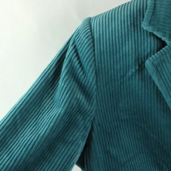 Dressbarn Women's S Turquoise Corduroy Blazer Jacket
