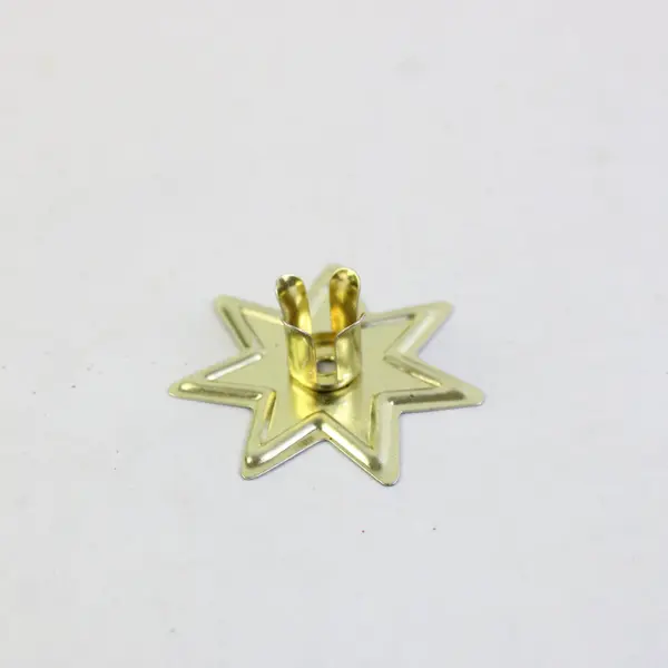Lot of 30 Vintage Gold-Tone 8-Point Star Candle Holders Christmas Tree