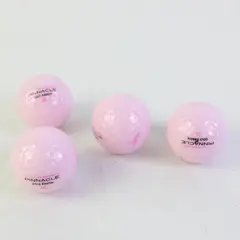 Pink Pinnacle Gold Ribbon Golf Balls Breast Cancer 4 Pack 