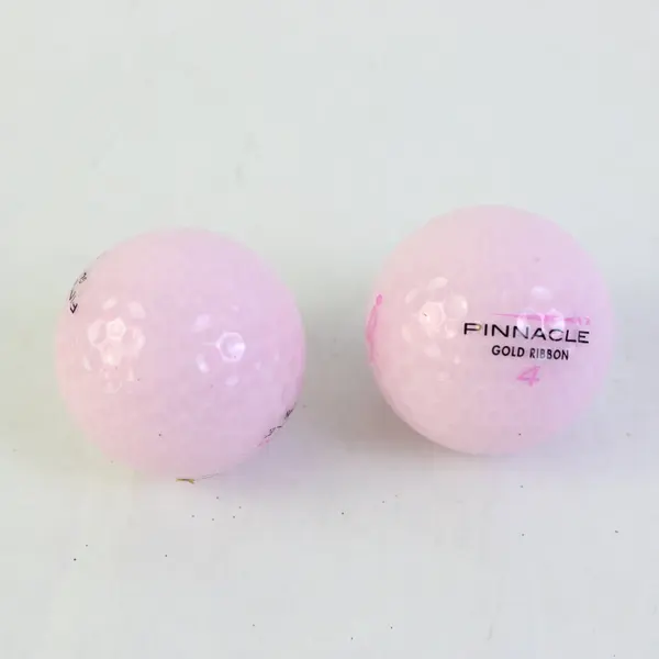Pink Pinnacle Gold Ribbon Golf Balls Breast Cancer 4 Pack 