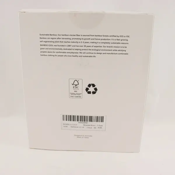 Bamboo Cool Women's Boxer Shorts 5-Pack Size XXL New In Box