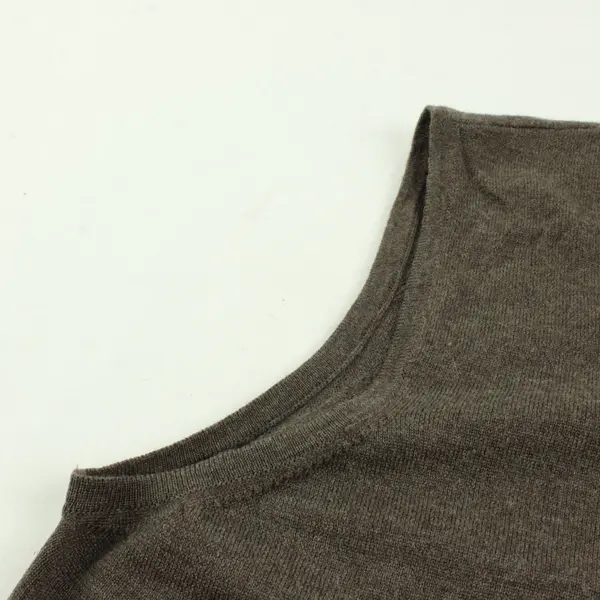 Brandini Men's L Brown 100% Merino Wool V-Neck Sweater Vest Made in Italy