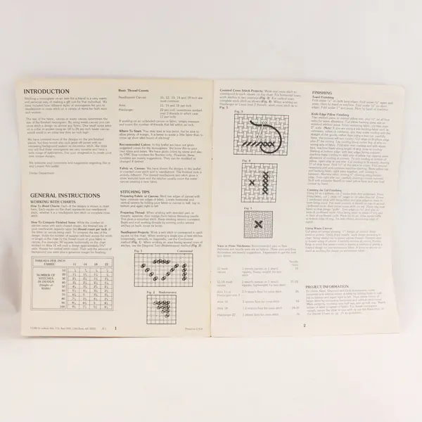 Lot of 2 Vintage Leisure Arts Leaflets 200 & 473 1981 & 1986 Good