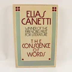 The Conscience of Words Vintage S/C Book 1984, Elias Canetti 