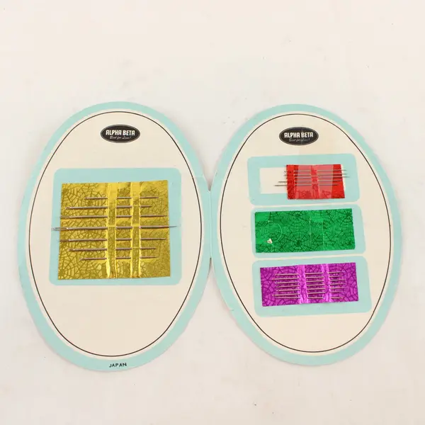 Lot of 2 Vintage Sewing Needle Books: Alpha Beta and Bestmaid w/ Threader