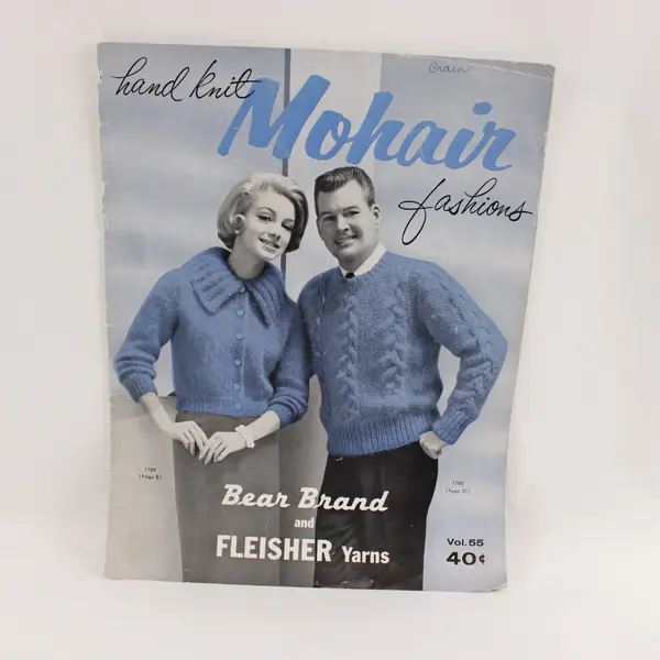 Lot 3 Vintage 1960s Knitting Pattern Books Spinnerin 159 Mohair 55 Young 12