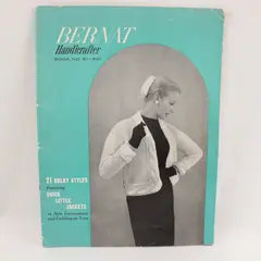 Vintage 1956 Bernat Handicrafter Book #51 Women's Jackets & Sweaters Acceptable