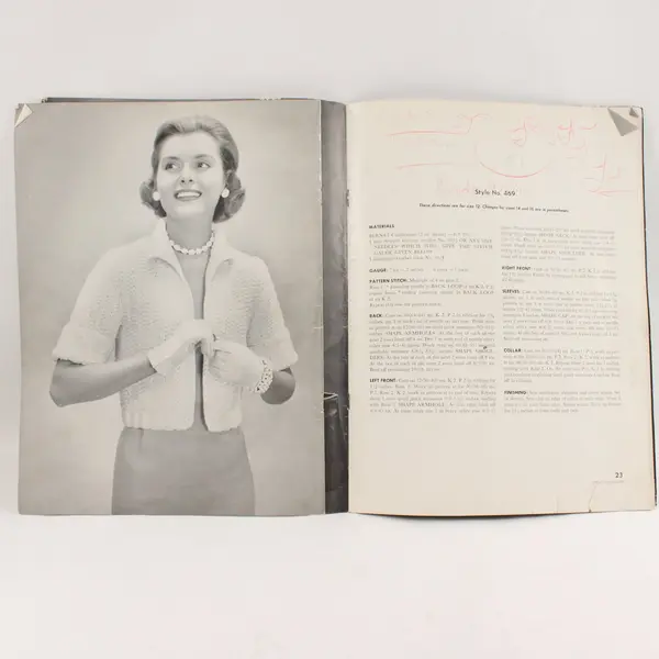 Vintage 1956 Bernat Handicrafter Book #51 Women's Jackets & Sweaters Acceptable