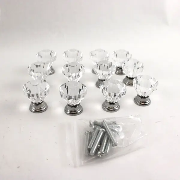 Lot of 10 Fluted Ring Mushroom Cabinet Drawer Knobs New w/ Screws