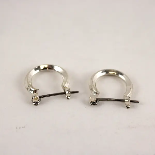 Lot of 3 Pairs Mixed Brand Avon Silver Tone Hoop Stud Clear Stone Earrings