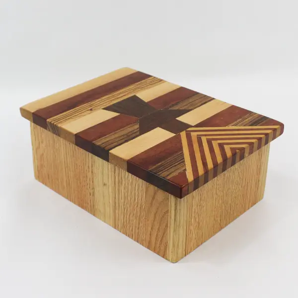 M & M Crafts Handmade Wooden Box Made from Domestic And Exotic Hardwoods