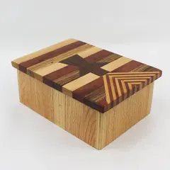 M & M Crafts Handmade Wooden Box Made from Domestic And Exotic Hardwoods