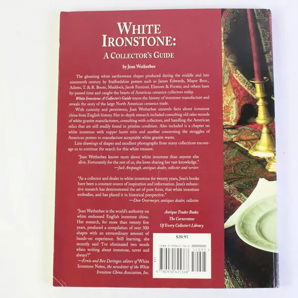 White Ironstone A Collector's Guide Book Reference Collectors Ceramics