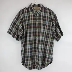 Haggar Multicolor Plaid Short-Sleeved Button-Down Men's Large