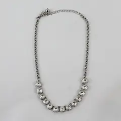Kate Spade Clear Rhinestone Silver-Tone Chain Necklace 20"