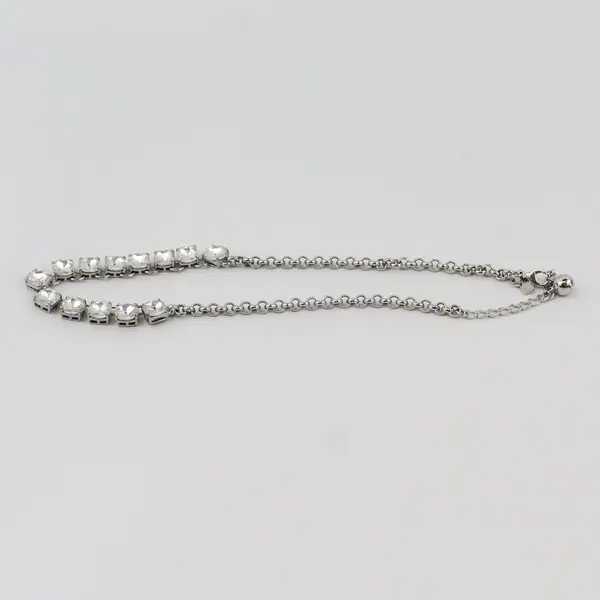 Kate Spade Clear Rhinestone Silver-Tone Chain Necklace 20"