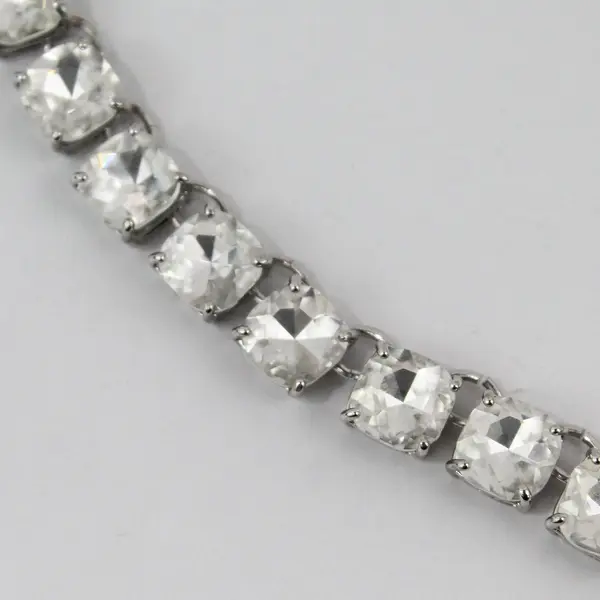 Kate Spade Clear Rhinestone Silver-Tone Chain Necklace 20"