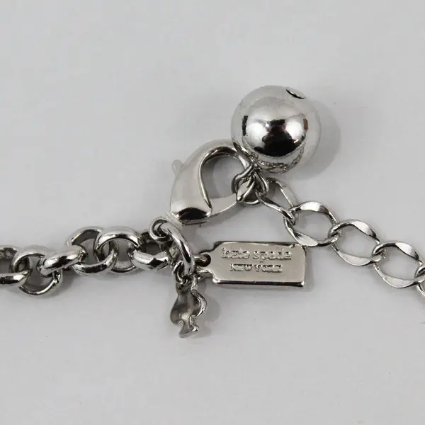 Kate Spade Clear Rhinestone Silver-Tone Chain Necklace 20"