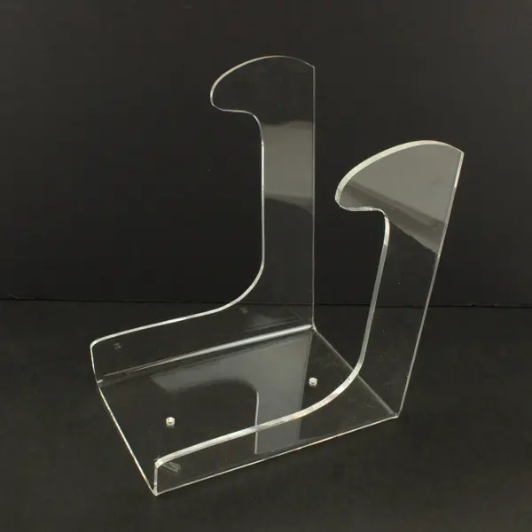 Clear Acrylic Double-Bend Easel Display Stand for Plates Bowls Framed Art
