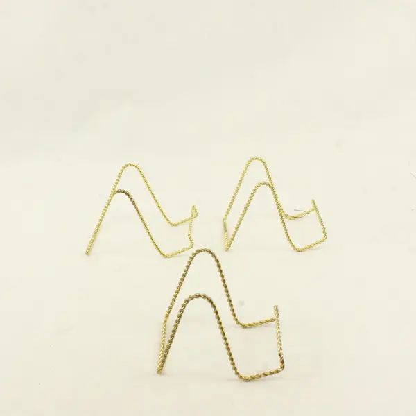 Lot of 3 Tripar Gold-Tone Twisted Metal Easel Display Stands