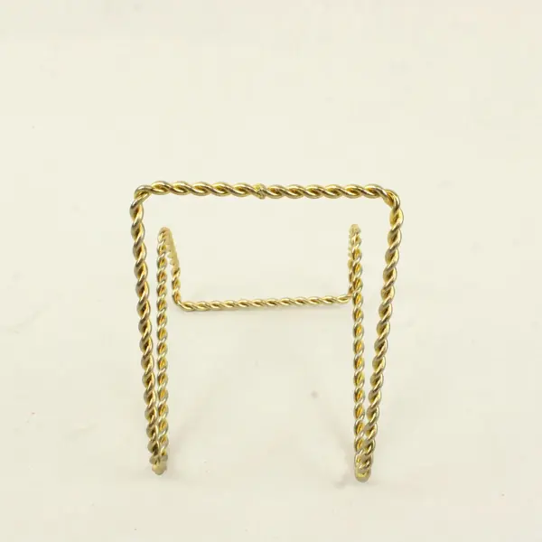 Lot of 3 Tripar Gold-Tone Twisted Metal Easel Display Stands
