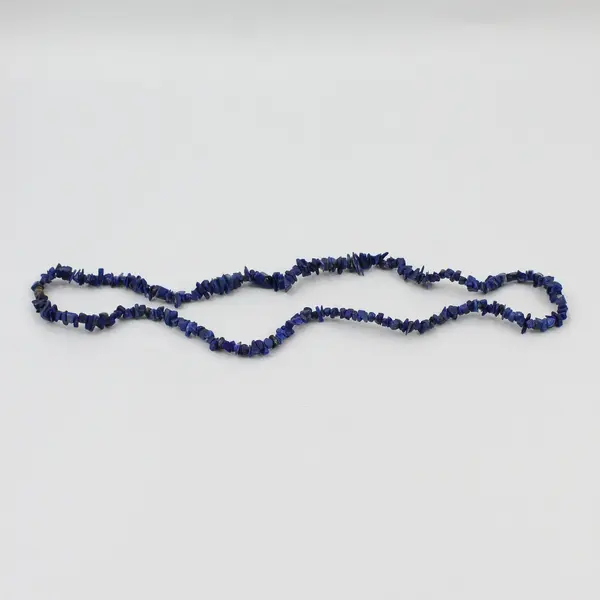 Vintage Lapis Lazuli Chip Beaded Necklace 27"