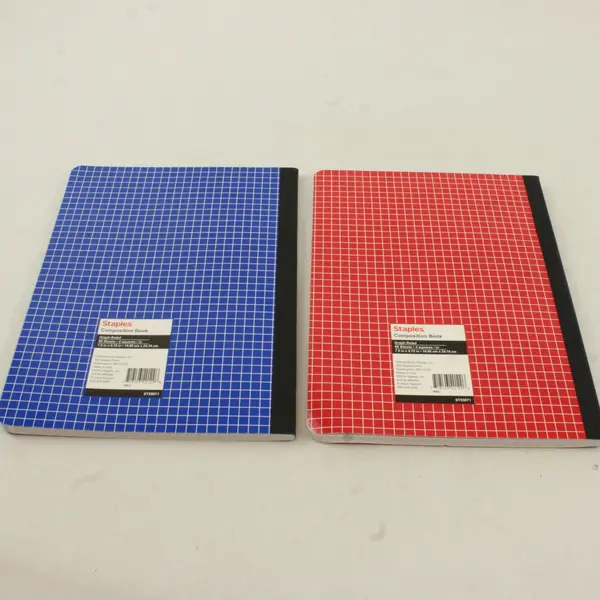 Lot of 2 Staples Composition Notebooks Graph Ruled 80 Sheets