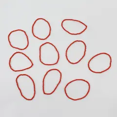 Lot of 8 Orange Stackable Seed Bead Stretch Bracelets