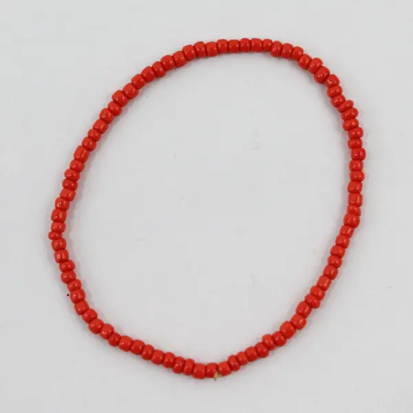 Lot of 8 Orange Stackable Seed Bead Stretch Bracelets