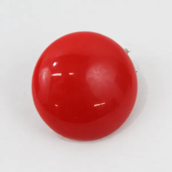 Vintage Round Red Plastic Clip-On Earrings