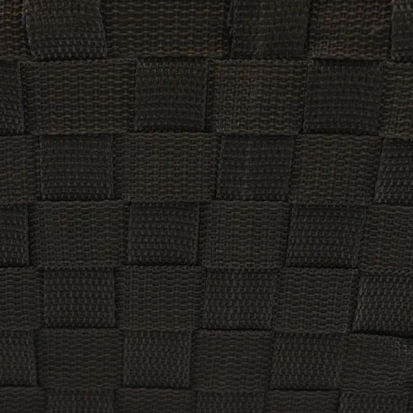 Woven Polypropylene Strap Storage Basket Dark Grey Home Organizer Bin
