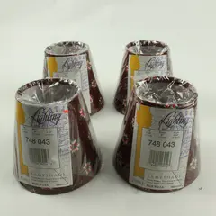 Four Furio Home Red With Flowers Lampshades - #748 043