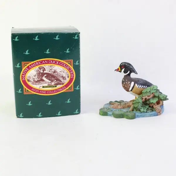 1989 Avon Native American Duck Collection Wood Duck Figurine New