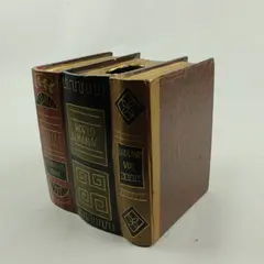 Clay Art 1990s Paper Mache Book Tissue Box Cover Made in Thailand