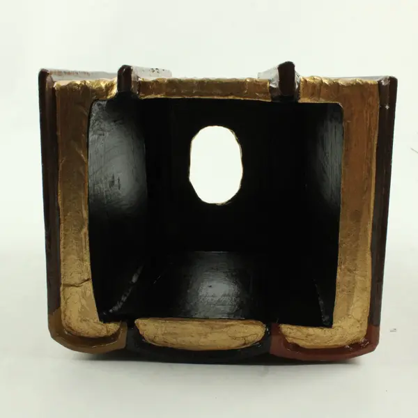 Clay Art 1990s Paper Mache Book Tissue Box Cover Made in Thailand