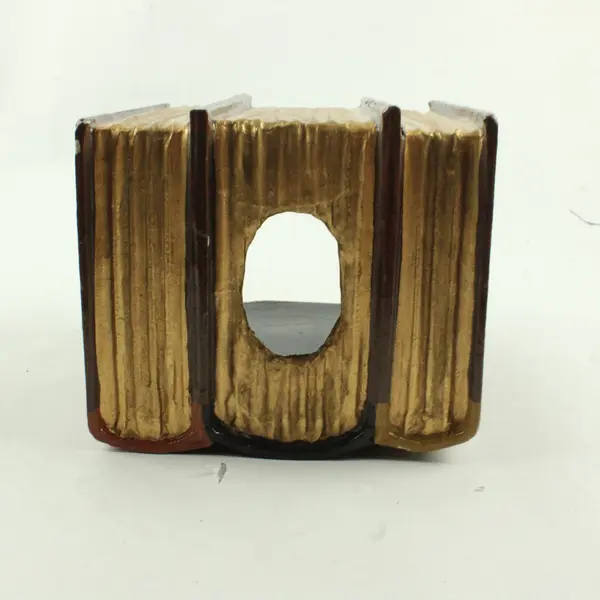 Clay Art 1990s Paper Mache Book Tissue Box Cover Made in Thailand