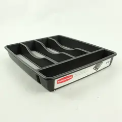 Rubbermaid 1998963 Small Cutlery Tray Black Gray 1.9x10.9x13