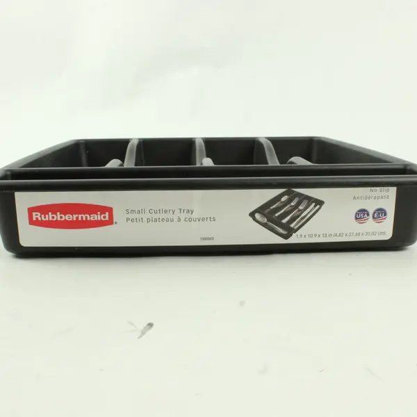 Rubbermaid 1998963 Small Cutlery Tray Black Gray 1.9x10.9x13