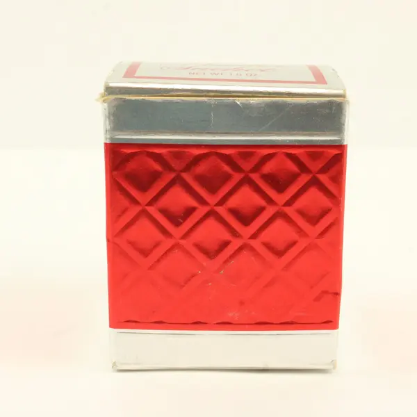 Vintage Avon Charisma Powder Sachet Red Glass Shaker NIB