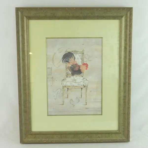 Kathryn White Partridge Wyandotte Rooster Framed Print 23.5x19.5 Art In Motion