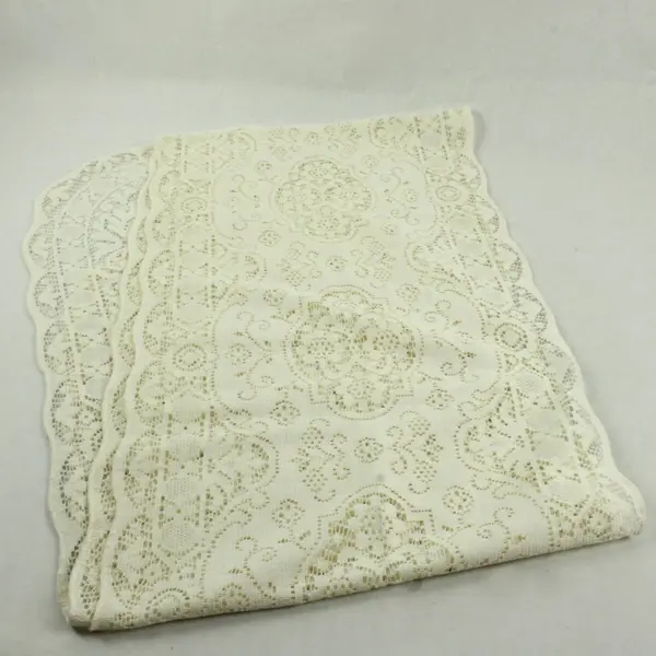 Vintage Ivory Lace Table Runner 90in Antique Style