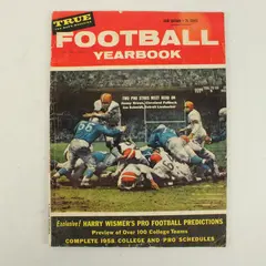 1958 True Magazine Football Yearbook Pro Jimmy Brown Browns Schmidt Lions 