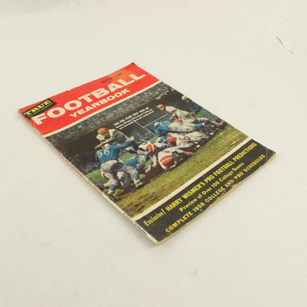 1958 True Magazine Football Yearbook Pro Jimmy Brown Browns Schmidt Lions 