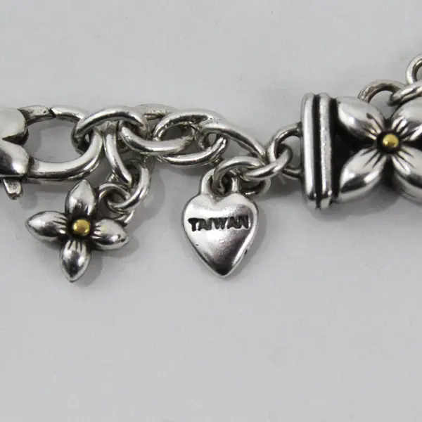Brighton Multi-Strand Silver-Tone Chain Bracelet 7.25"