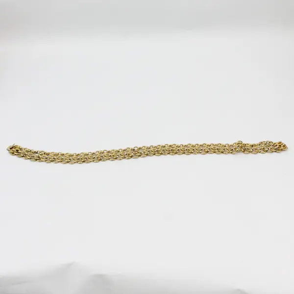 Vintage Gold-Tone Metal Chain Link Choker Necklace 16"