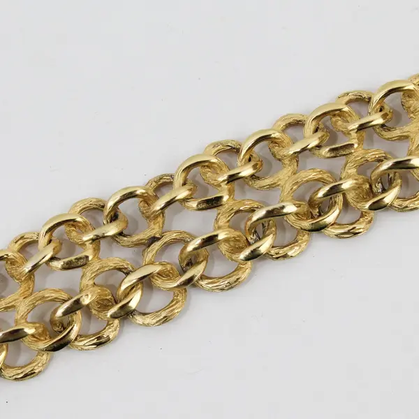 Vintage Gold-Tone Metal Chain Link Choker Necklace 16"